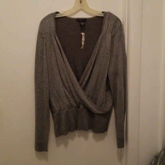 New York & Company Sweaters - Silver metallic sweater